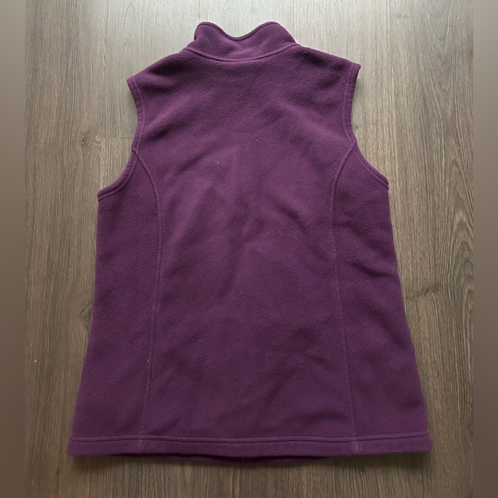Womens L.L. Bean Purple  Fleece Vest - Picture 2 of 3